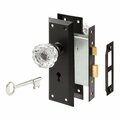 Prime-Line Mortise Keyed Lock Set with Glass Knob, Fits Doors with 2-3/8 In. Backset E 28337